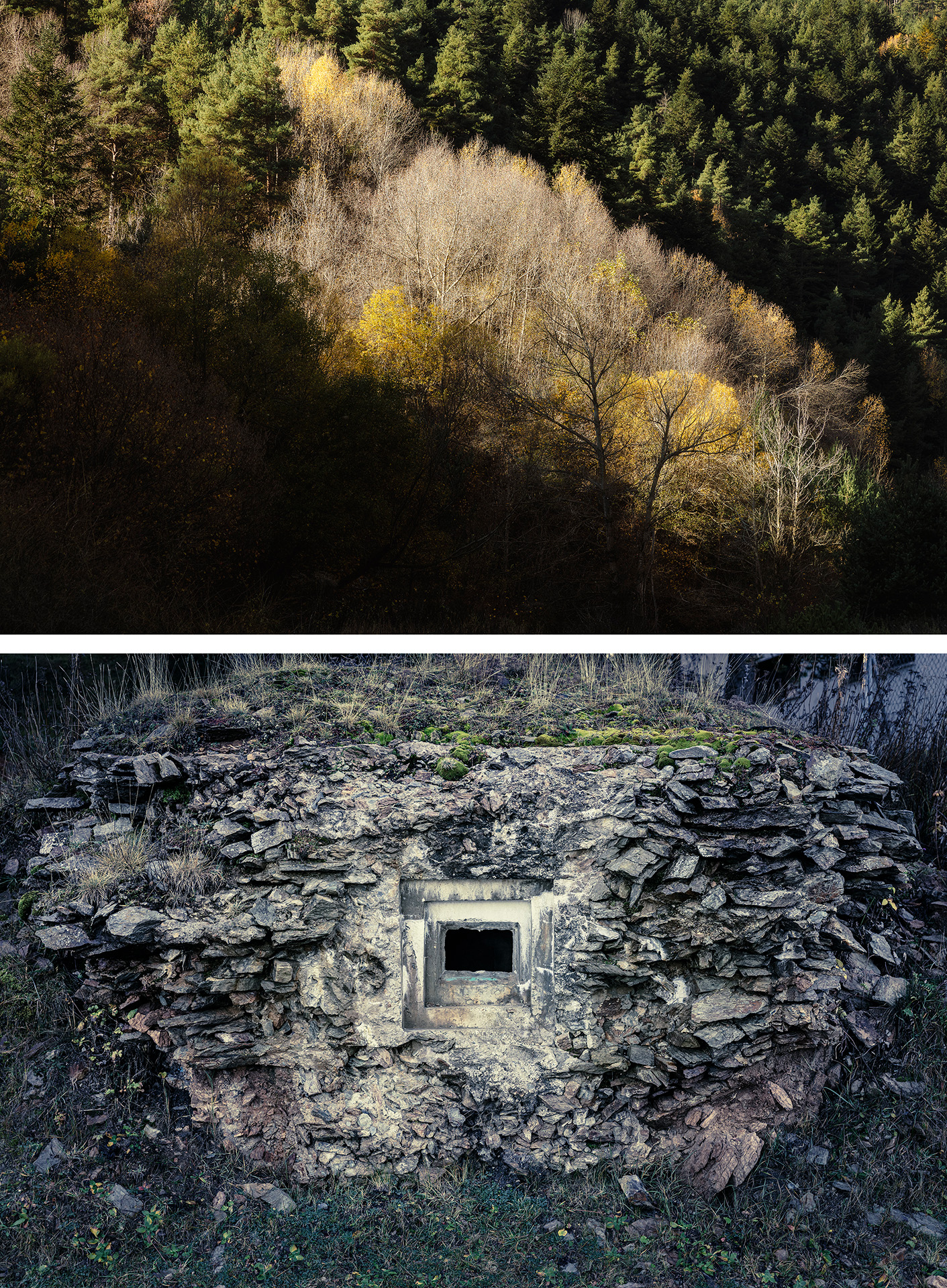 Díptico. Fusil-ametrallador, La Molina, Girona. Fotografía: Manuel Santos Alguacil.