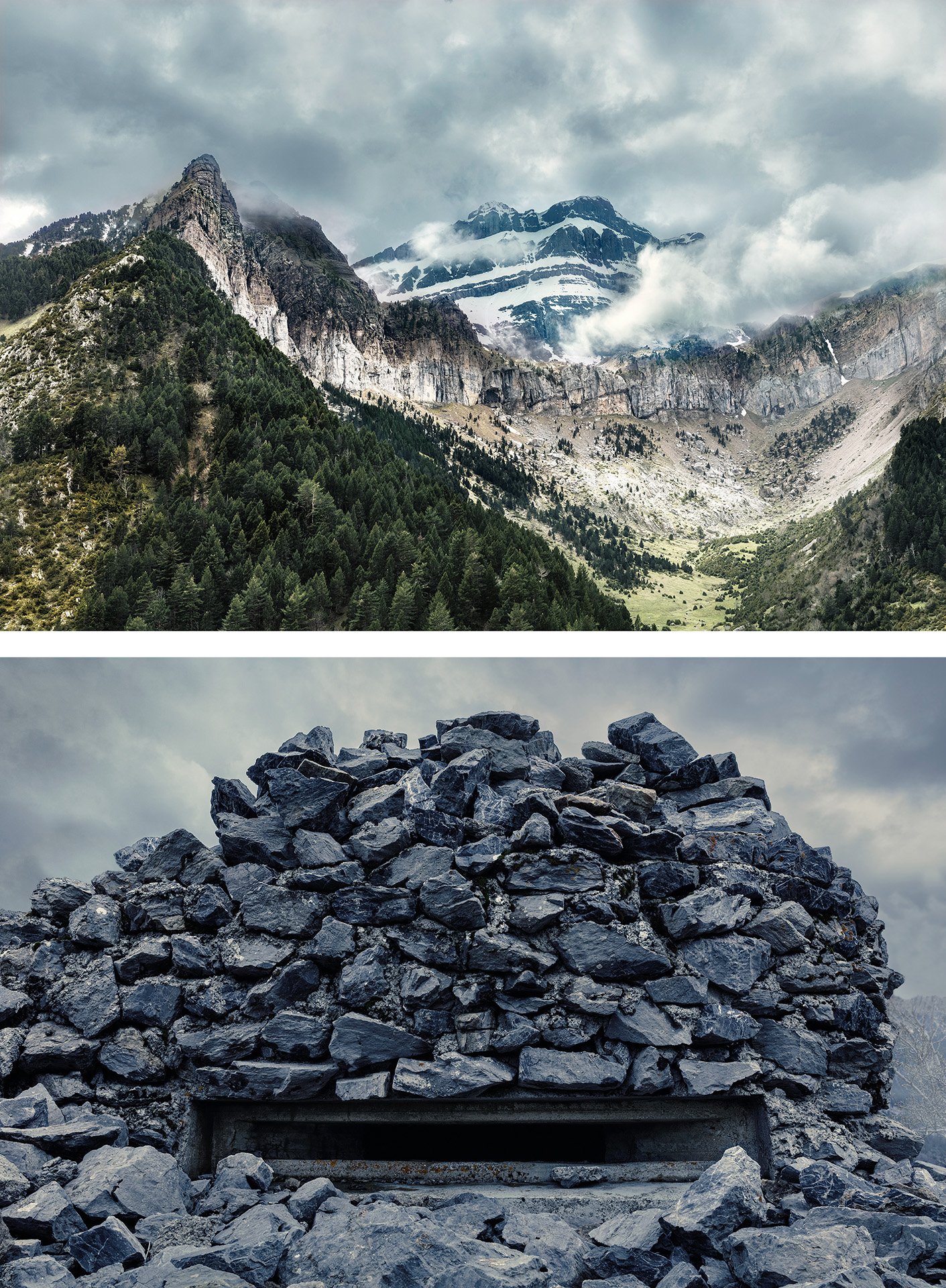 Díptico. Bunker observatorio, La Sagüeta. Fotografía: Manuel Santos Alguacil.